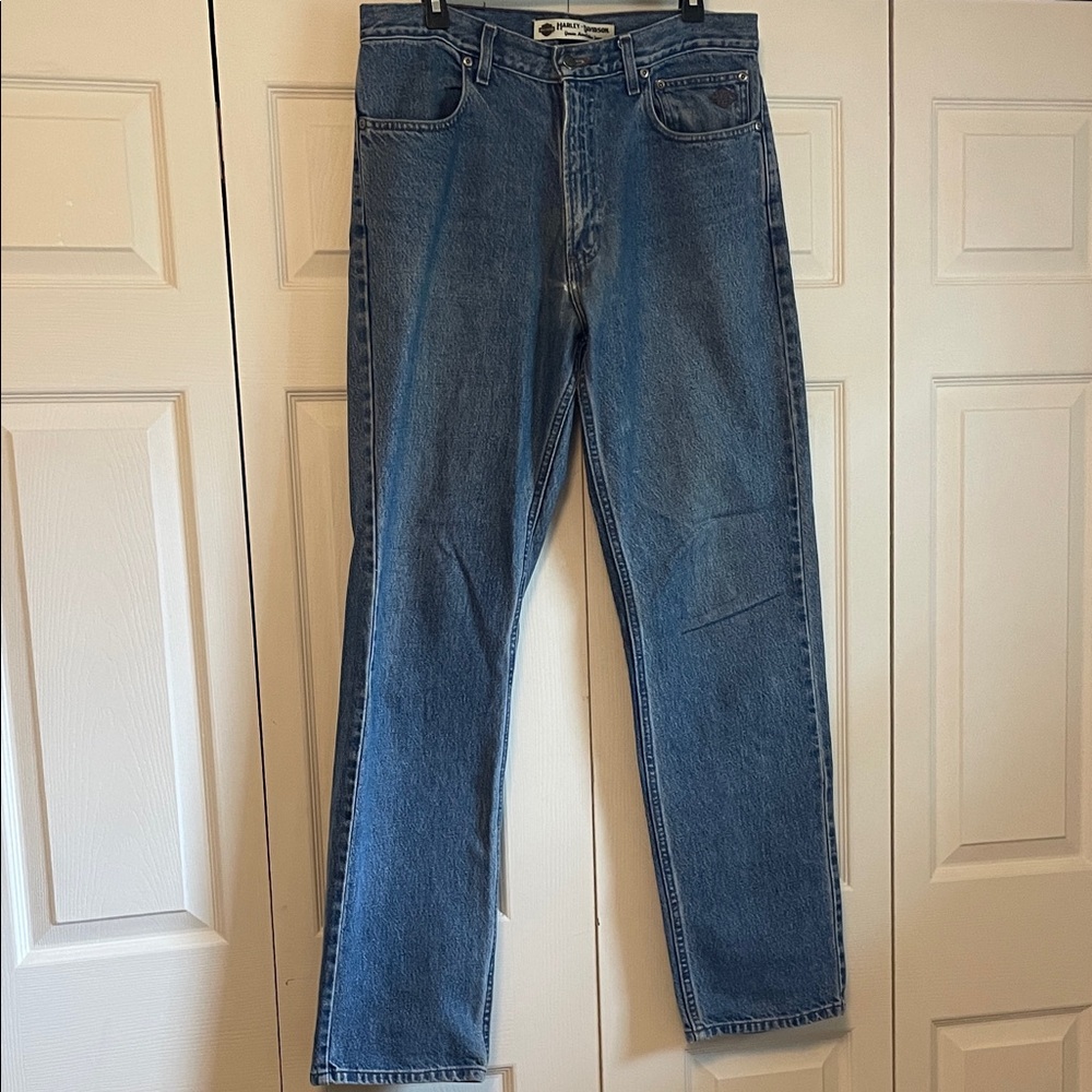 Harley-Davidson Men's Blue Straight Jeans